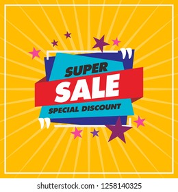Super sale label vector