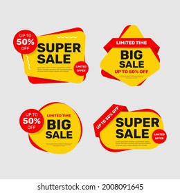Colección de etiquetas de superventa. - Vector.