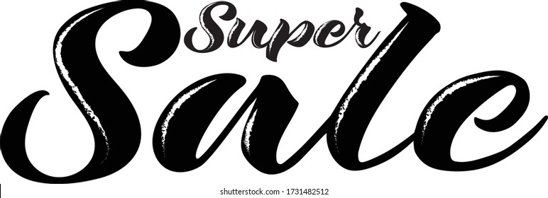 Super Sale lettering logo sign