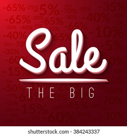 Super sale, mega tag sale banner red. Vector EPS 10.