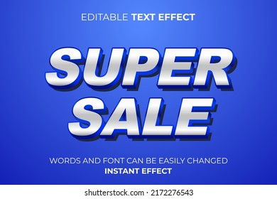 Super Sale Metallic Text Effect Design	