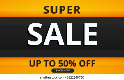 Super Sale modern Banner design template