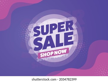 Super Sale modern Banner design template