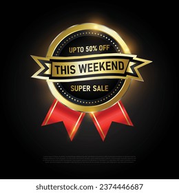 Super sale offer poster, banner, badge, label, vector illustration.