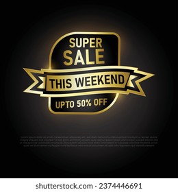 Super sale offer poster, banner, badge, label, vector illustration.