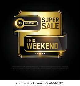 Super sale offer poster, banner, badge, label, vector illustration.