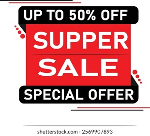 Super Sale Offer Tag Vector Illustration 