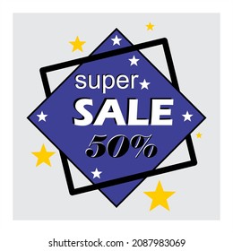 Super Sale, On Colored Background, Special Offer