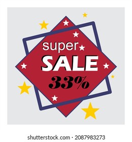 Super Sale, On Colored Background, Special Offer