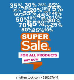 Super sale, paper banner, sale background, big sale,poster sale