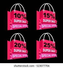 Super sale, paper banner, sale background, big sale,poster sale on black background
