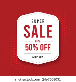 Súper venta popup mega flash etiqueta de la insignia de la venta Vector gran venta póster de Anuncio para la venta de marketing fondo social media post 