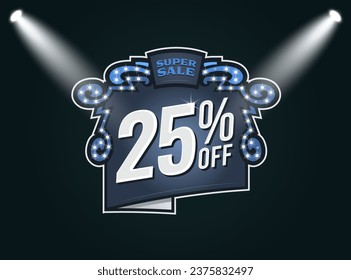 Super Sale Post 25 percent off vector transparent background