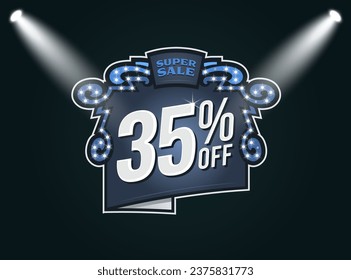 Super Sale Post 35 percent off vector transparent background