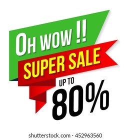 Super Sale poster, banner. Big sale, clearance. Vector illustration.