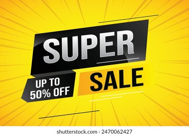 super sale poster banner graphic design icon logo sign symbol social media website coupon

