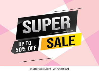 super sale poster banner graphic design icon logo sign symbol social media website coupon

