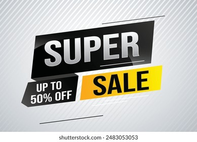 super sale poster banner graphic design icon logo sign symbol social media website coupon

