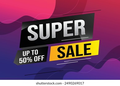 super sale poster banner graphic design icon logo sign symbol social media website coupon


