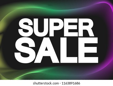 Super Sale, poster design template, vector illustration