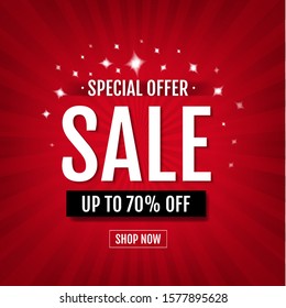 Super Sale Poster With Text With Gradient Mesh, Vector Illustration
