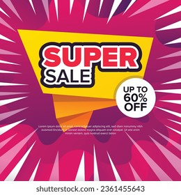Super Sale poster vector art design