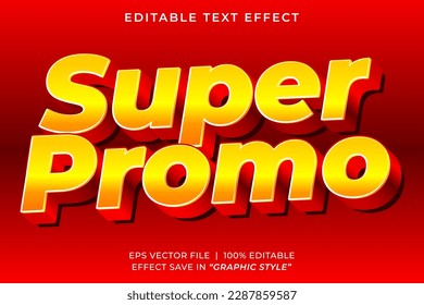 Plantilla de efecto de texto editable 3D Promo de venta