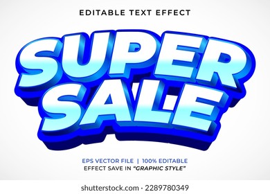 Super Sale Promo 3D Editable Text Effect Template