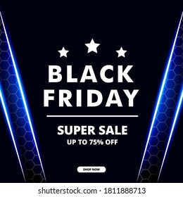 super sale promotion banner black friday