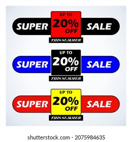 Super Sale, Promotion on Colored Background