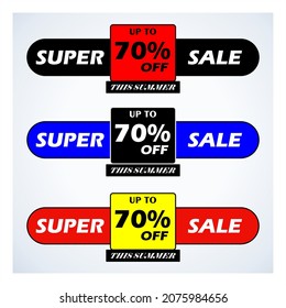 Super Sale, Promotion on Colored Background