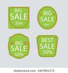 Super sale red label isolated on white background. Set of super sale badge ribbon. Sticker, tags, badge, ribbon for promotion
