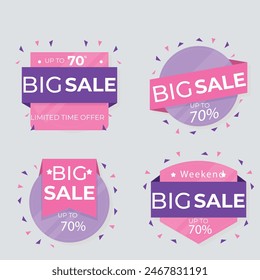 Super sale red label isolated on white background. Set of super sale badge ribbon. Sticker, tags, badge, ribbon for promotion