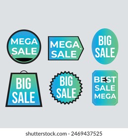 Super sale red label isolated on white background. Set of super sale badge ribbon. Sticker, tags, badge, ribbon for promotion