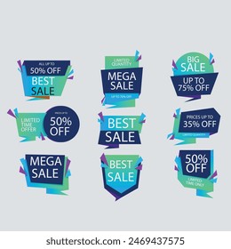 Super sale red label isolated on white background. Set of super sale badge ribbon. Sticker, tags, badge, ribbon for promotion
