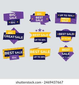 Super sale red label isolated on white background. Set of super sale badge ribbon. Sticker, tags, badge, ribbon for promotion