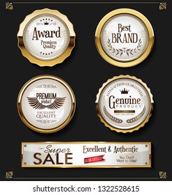 Super sale retro vintage labels vector collection