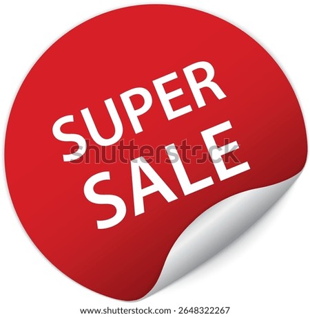 SUPER SALE - round red sticker banner

