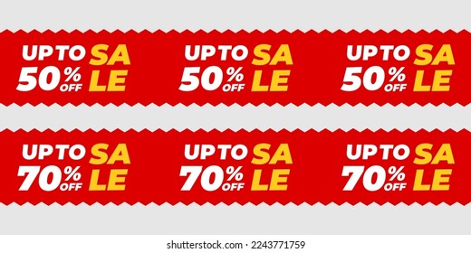Super sale seamless tape sticker design. Special sale offer promotion for online shopping.