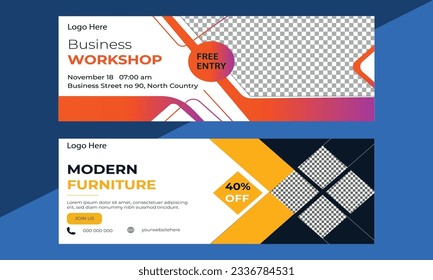 Super sale social media Cover banners with Creative modern concept.Create your Business idea with us social media cover template design.