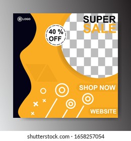 Super sale social media post template