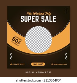 Super sale social media post template