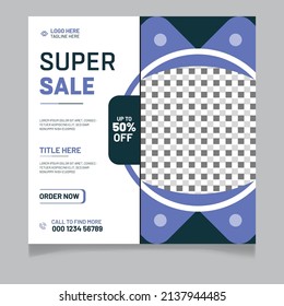 Super sale social media post template