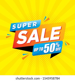 Super sale special offer, Sale banner template design