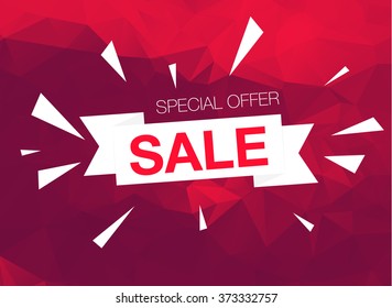 Super Sale Special Offer banner on red background