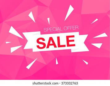 Super Sale Special Offer banner on pink background
