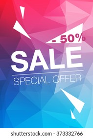 Super Sale Special Offer banner on blue and red background