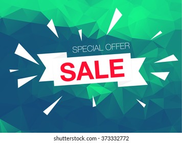 Super Sale Special Offer banner on green background