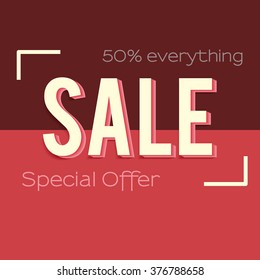 Super Sale and special offer banner. Great bright background for your offers, promotional posters, advertising shopping flyers and discount banners. Vector Illustration