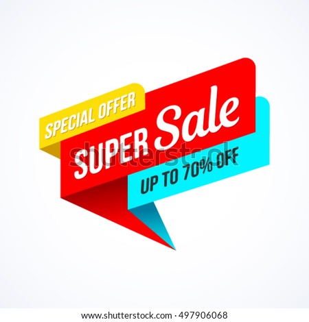 Super Sale Special Offer Banner Vector Stock Vector (Royalty Free ...